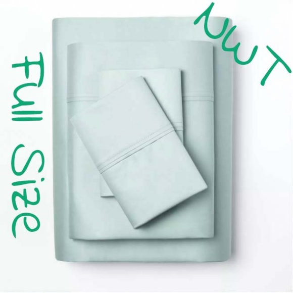 Threshold Other - NWT Threshold Full Size Sheet Set Solid Mint Ash